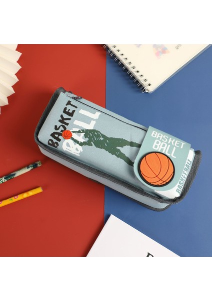 Basketbol Kalem Kutusu Kalem Kutusu Büyük Kapasiteli Kırtasiye Çantası (Yurt Dışından)