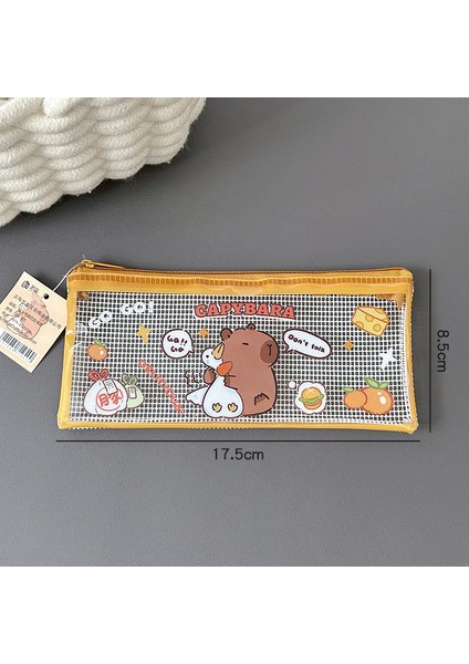 Şeffaf Kırtasiye Çantası Öğrenci Kalem Çantası Çok Fonksiyonlu Saklama Çantası Kalem Kutusu (Yurt Dışından)