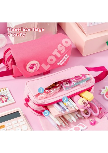 Üç Katmanlı Kalem Çantası Ilkokul Öğrencileri Büyük Kapasiteli Kırtasiye Kutusu Kalem Kutusu (Yurt Dışından) fiyatları