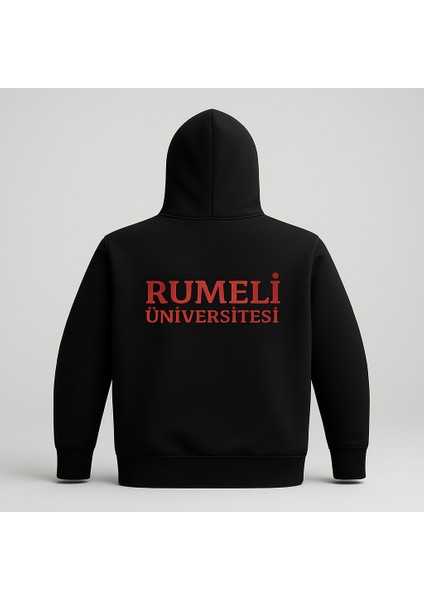 Siyah Unisex Hoodie Numb Rumeli Üniversitesi fiyatları