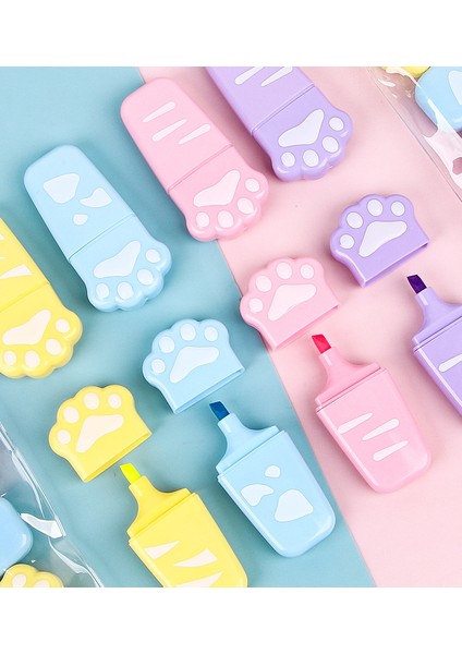 Mini Kedi Patisi Fosforlu Kalem Ilkokul Markörü Grafiti Boyama Renkli Kalemler (Yurt Dışından) fiyatları