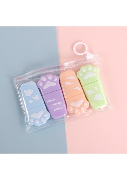 Mini Kedi Patisi Fosforlu Kalem Ilkokul Markörü Grafiti Boyama Renkli Kalemler (Yurt Dışından)