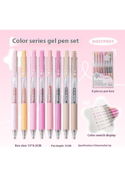 Nötr Kalem 8 Renk Öğrenci Çizim Renk Seti (Yurt Dışından)