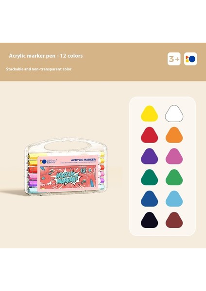 Çocuklar Için Keçeli Kalemler Öğrenci Keçeli Kalemleri Akrilik Opak Renkler Üst Üste Binen Renkler Olabilir (Yurt Dışından)