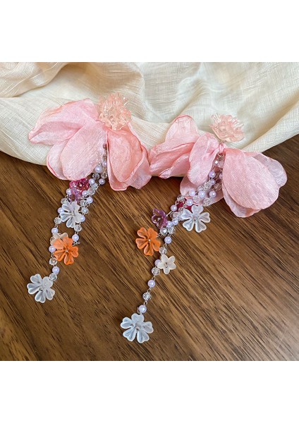 Yeni Gümüş Iğne Çiçek Kolye Küpe Tatil Tarzı Küpe Mori Taze Broş Sınıf Dekoratif Tatlı Küpe (Yurt Dışından)