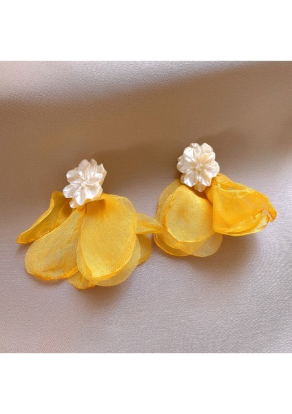 Yeni Gümüş Iğne Çiçek Kolye Küpe Tatil Tarzı Küpe Mori Taze Broş Sınıf Dekoratif Tatlı Küpe (Yurt Dışından)