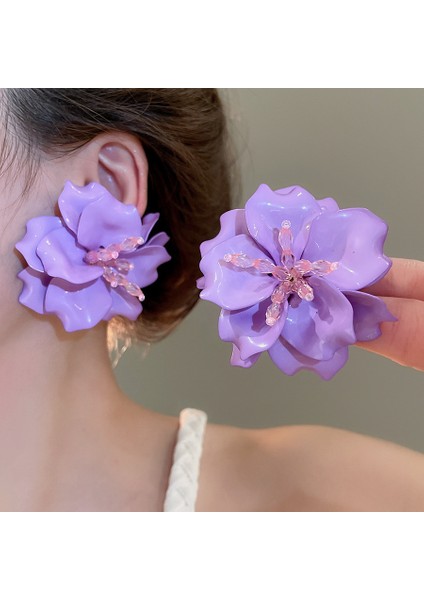 Yeni Gümüş Iğne Çiçek Kolye Küpe Tatil Tarzı Küpe Mori Taze Broş Sınıf Dekoratif Tatlı Küpe (Yurt Dışından)