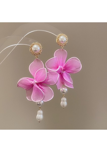 Yeni Gümüş Iğne Çiçek Kolye Küpe Tatil Tarzı Küpe Mori Taze Broş Sınıf Dekoratif Tatlı Küpe (Yurt Dışından)