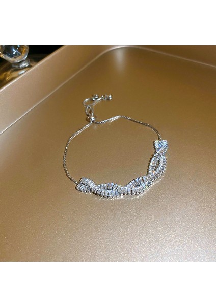 Yeni Zirkonya Çekilebilir Bilezik Hafif Lüks Kıdemli Mizaç Duygusu Bilezik Mücevherat Sınıfı Broş Takı (Yurt Dışından)