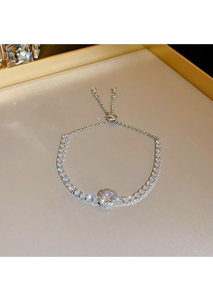 Yeni Bilezik Broş Küpe Gümüş Iğne Yağ Damlası Çiçekler Geometrik Küpe Fransız Retro Moda Mizaç Takı Broş Bilezik (Yurt Dışından)