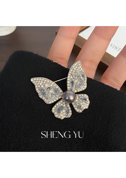 Yeni Moda Broş Zarif Işık Lüks Kişilik Dekoratif Broş Retro Moda Broş Sınıf Mücevher (Yurt Dışından)