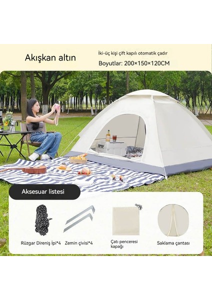 Çadır Açık Çift Kişilik 2 Tek Ev Güneş Koruyucu Böcek Geçirmez Kapalı Küçük Ev Yetişkin Çocuk Çadır (Yurt Dışından)