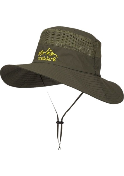Şapka Erkek Yaz Güneş Şapkası Açık Hava Nefes Güneş Şapkası (Yurt Dışından)