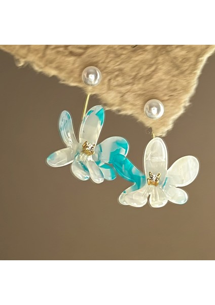 Yeni Gümüş Iğne Çiçek Kolye Küpe Tatil Tarzı Küpe Mori Taze Broş Sınıf Dekoratif Tatlı Küpe (Yurt Dışından)