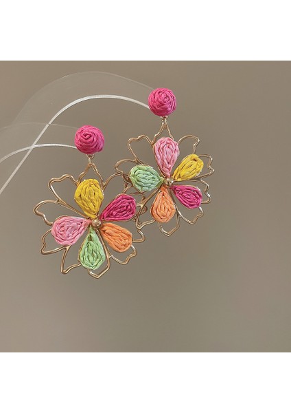 Yeni Gümüş Iğne Çiçek Kolye Küpe Tatil Tarzı Küpe Mori Taze Broş Sınıf Dekoratif Tatlı Küpe (Yurt Dışından)