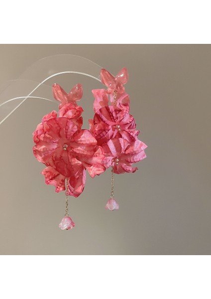 Yeni Gümüş Iğne Çiçek Kolye Küpe Tatil Tarzı Küpe Mori Taze Broş Sınıf Dekoratif Tatlı Küpe (Yurt Dışından)