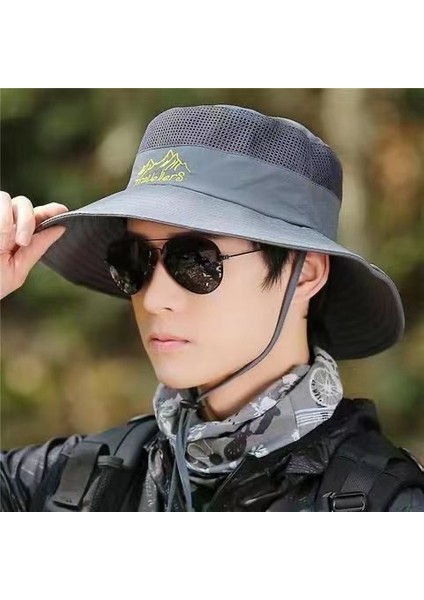 Şapka Erkek Yaz Güneş Şapkası Açık Hava Nefes Güneş Şapkası (Yurt Dışından)