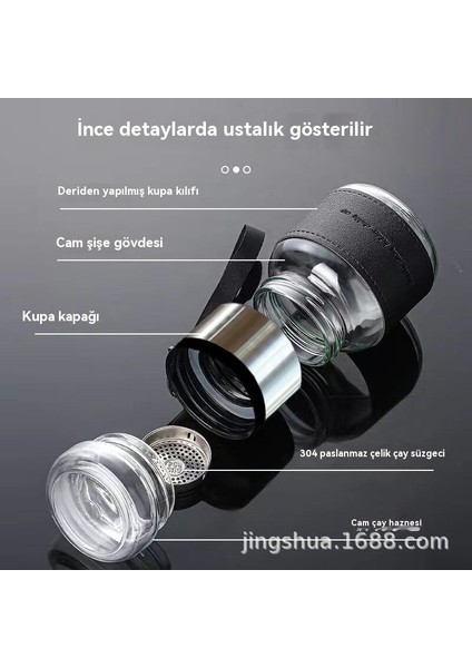 S Yüksek Yüz Değeri Iskele Cam Şeffaf Çay Bardağı Taşınabilir Çay Bardağı Sıcak Çay Geçirmez Ayırma Bardağı (Yurt Dışından) fiyatları