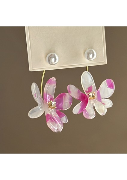 Yeni Gümüş Iğne Çiçek Kolye Küpe Tatil Tarzı Küpe Mori Taze Broş Sınıf Dekoratif Tatlı Küpe (Yurt Dışından)