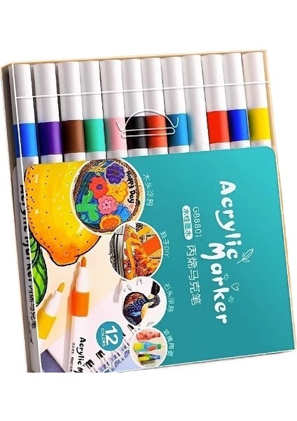 Ilkokul Öğrencileri Için Akrilik Keçeli Kalem, Çocuk Suluboya Kalemi, Propilen Ince, Yıkanabilir Boya Fırçası, Yıkanabilir ve Şeffaf Olmayan, Renk Istifleme (Yurt Dışından)
