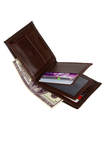 Erkek Deri Bozuk Para Hazneli Kartlık ve Cüzdan NEW180 - Kahverengi fiyatları