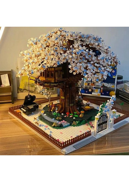 Kiraz Çiçeği Ağaç Evi Yapboz Yapı (Yurt Dışından) modelleri