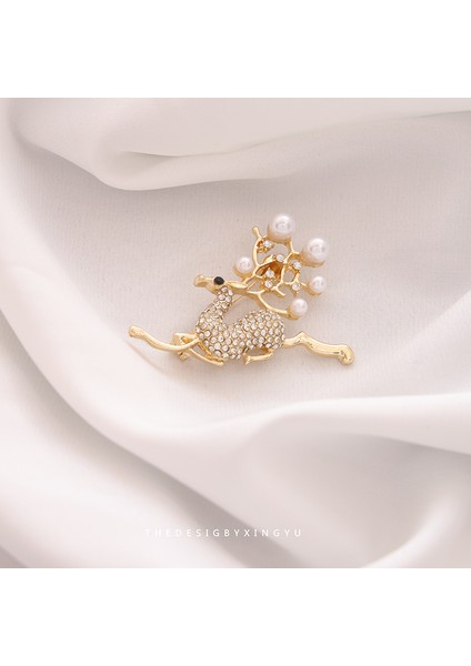 Yeni Broş Parlama Önleyici Kıdemli Işık Duygusu Lüks Tasarım Parlama Önleyici Toka Pimi Korsaj Küçük Broş Korsaj (Yurt Dışından)