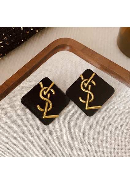 Yeni Bilezik Broş Küpe Gümüş Iğne Yağ Damlası Çiçekler Geometrik Küpe Fransız Retro Moda Mizaç Takı Broş Bilezik (Yurt Dışından)