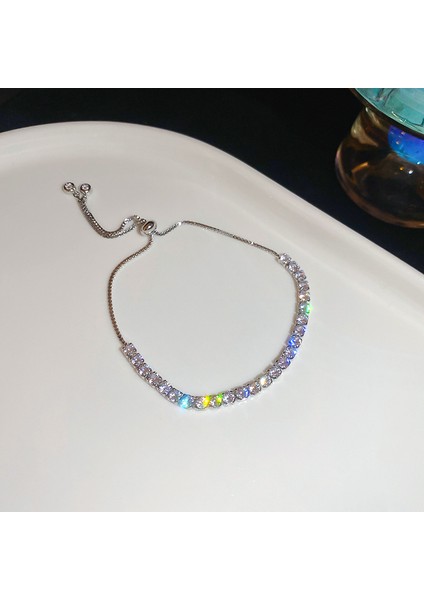 Yeni Zirkonya Çekilebilir Bilezik Hafif Lüks Kıdemli Mizaç Duygusu Bilezik Mücevherat Sınıfı Broş Takı (Yurt Dışından)