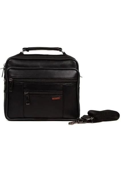 Erkek Hakiki Deri El Omuz Çantası ve Mekanizmalı Cüzdan NEW154 - Siyah fırsatları