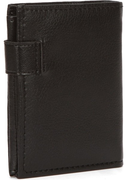 Erkek Deri Bozuk Para Hazneli Kartlık Cüzdan (10X12CM) NEW179 – Siyah