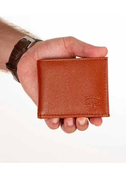 Erkek Deri Bozuk Para Hazneli Kartlık ve Cüzdan NEW180 - Taba