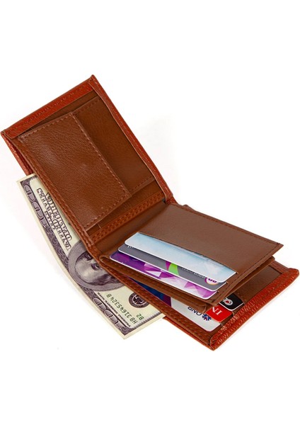 Erkek Deri Bozuk Para Hazneli Kartlık ve Cüzdan NEW180 - Taba fiyatları