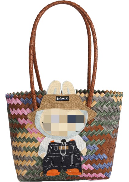 El Örgüsü Sebze Sepeti Bayan Omuz Çantası (Yurt Dışından)