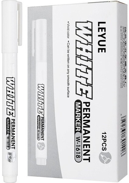 Beyaz / Siyah Marker Ince Uç 1mm Marker Hızlı Kuru Su Geçirmez Boya Kalem, Lastik Boyama Rötuş Kalem Retikül Kalem Retikül Kalem (Yurt Dışından)