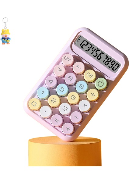 Klavye Hesap Makinesi Ofis 10 Haneli Mekanik Hesap Makinesi Sevimli Şeker Renkli Öğrenci Hesap Makinesi (Yurt Dışından)
