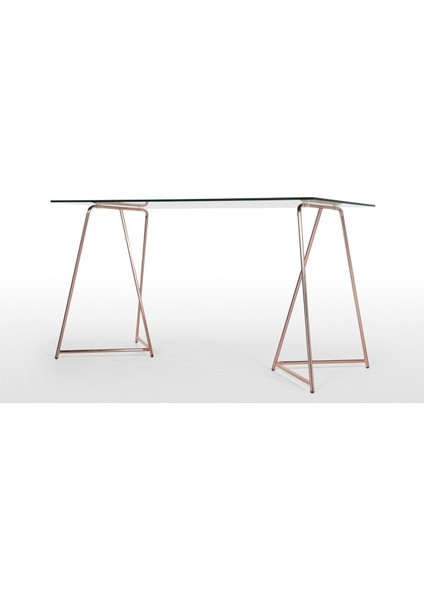 Drec Rose Gold Metal Cam Çalışma Masası fiyatları