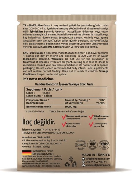 Bentonite 10000 mg 30 Sachets fiyatları