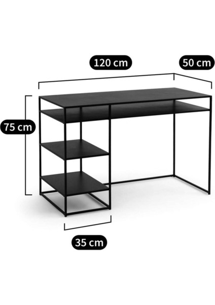 Milai Siyah Metal Çalışma Masası indirimleri