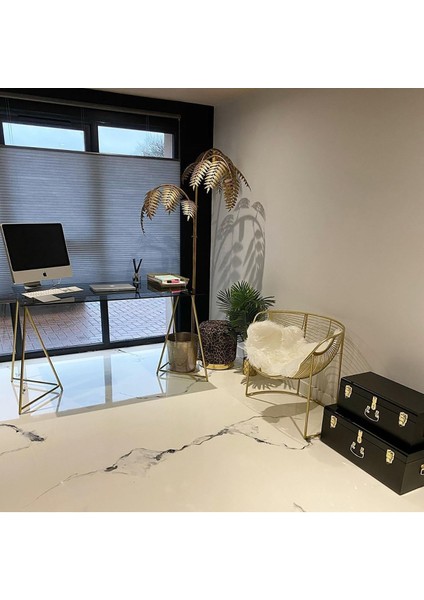 Drec Gold Metal Cam Çalışma Masası fiyatları
