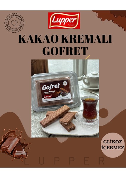 Kakao Kremalı Gofret 450 gr (Glikossuz)