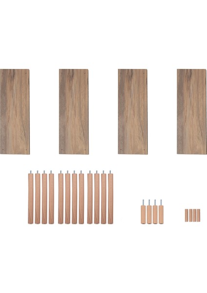 4'lü Raf Ayakkabılık - Kitaplık - Düzenleyici - Demonte 20X60X104CM indirimleri