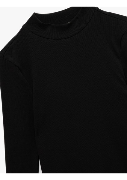 Pamuklu Kaşkorse Slim Fit Uzun Kollu Dik Yaka Diz Üstü Elbise modelleri