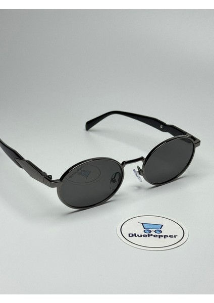 Pradıx V3 Siyah Güneş Gözlüğü Oval Siyah Çerçeve Siyah Cam Renkli 50-18-150 Ekartman modelleri