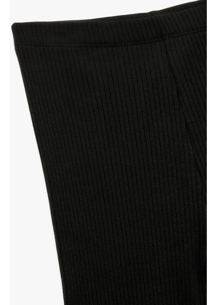 Pamuklu Beli Lastikli Ribanalı Basic Uzun Tayt modelleri