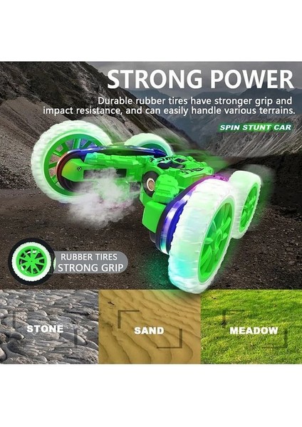 Spın Stunt Car Buharlı 360 Şarjlı Uk Ff Hg4-45 (Yeşil) fiyatları