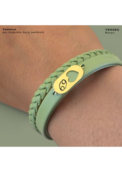 14 Ayar Altın Plakalı Temmuz Ayı Doğumları Için Kalp Figürlü Doğal Siyah Hediye BILEKLIK-557AY fırsatları