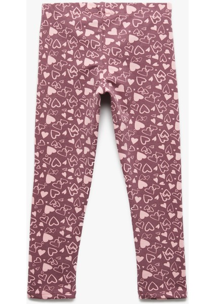 Şardonlu Kalp Desenli Pamuklu Uzun Tayt fiyatları