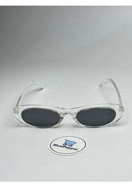 Retro Şeffaf Güneş Gözlüğü - Siyah Cam Renkli fiyatları