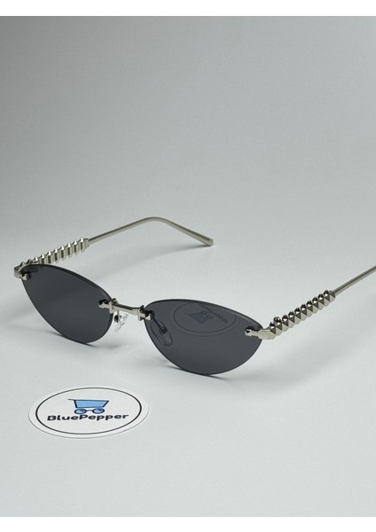 Cartyy V4 Siyah Güneş Gözlüğü Cateye Çerçeve 60-18-143 Ekartman